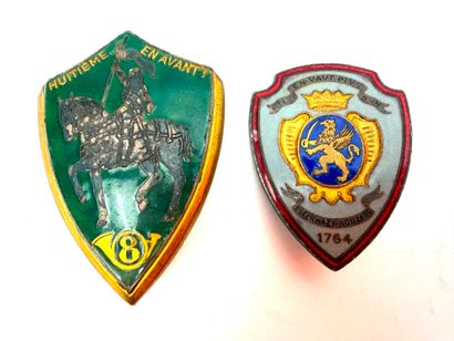 France, XXème.
Lot d'insignes régimentaires...