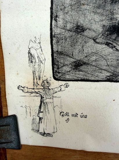 Indéterminé, XXème.
Lot de deux gravures...