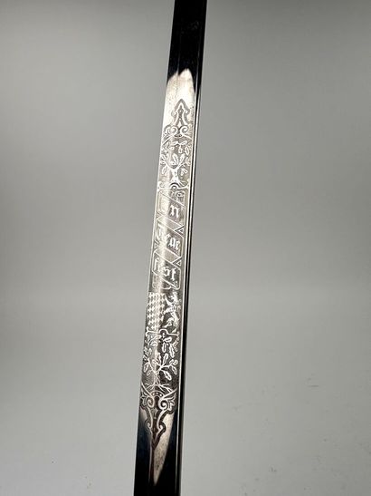 Royaume de Bavière, 1ere GM. 
Sabre d'officier.
Monture...