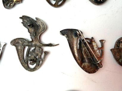 France, XXème.
Ensemble de 16 insignes de...