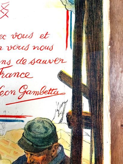 France, 1ère GM.
Affiche lithographiée 