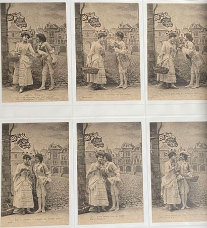 Couples: Set of 317 postcards with complete...