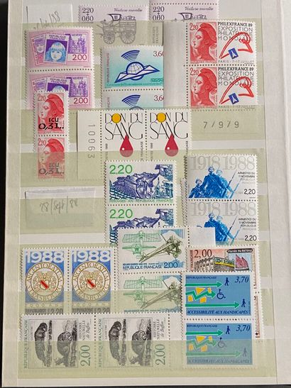 Faciale : Collection of French stamps in...