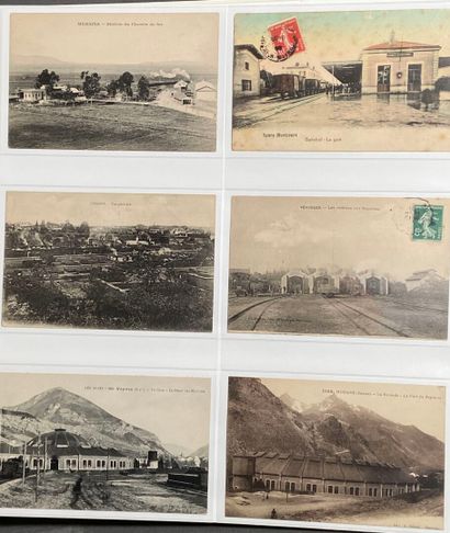 Railroads: Set of 94 maps including trains,...