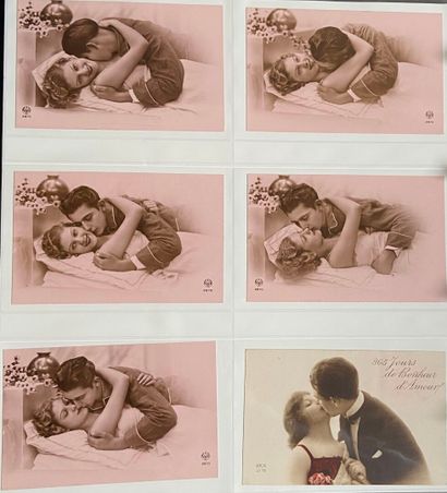 Couples: Set of 317 postcards with complete...