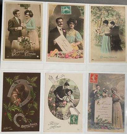 Couples: Set of 317 postcards with complete...