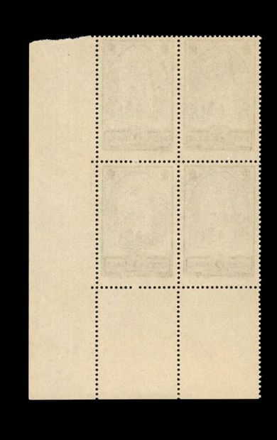 3Fr. Reims Cathedral. Block of 4. Coin dated...