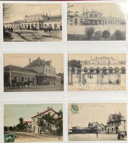 Railroads: Set of 94 maps including trains,...