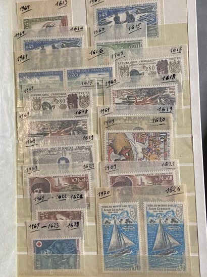 Faciale : Collection of French stamps in...