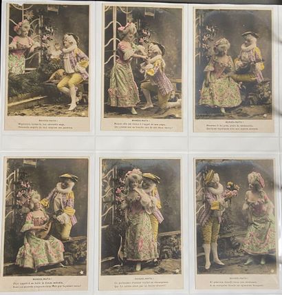 Couples: Set of 317 postcards with complete...