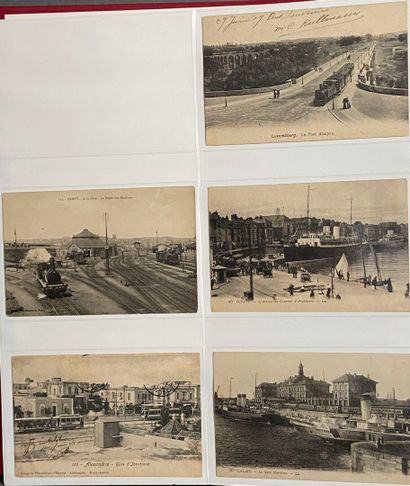 Railroads: Set of 94 maps including trains,...
