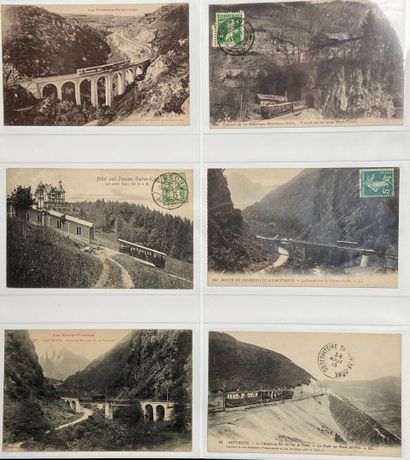 Railroads: Set of 94 maps including trains,...