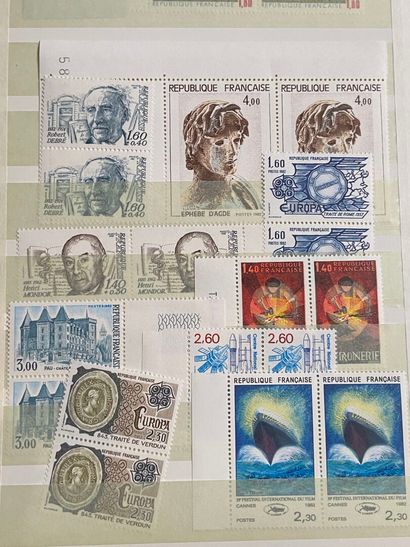 Faciale : Collection of French stamps in...