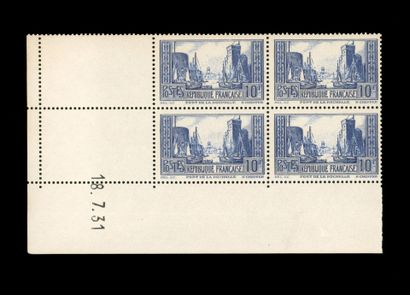 10Fr. Blue. Port of La Rochelle. Block of...