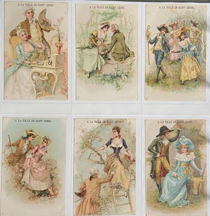 Couples: Set of 317 postcards with complete...