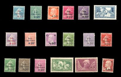 Redemption fund. Complete series. 18 values....