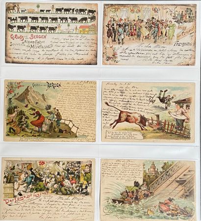 Postcards: Lot of various cards including...