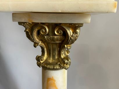 Onyx and chased ormolu column.
114 x 32 x...
