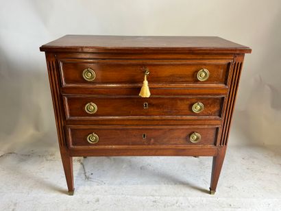 Small molded wood chest of drawers opening...