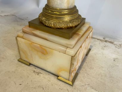 Onyx and chased ormolu column.
114 x 32 x...