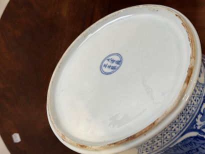 ASIA XXth.
Blue and white porcelain covered...