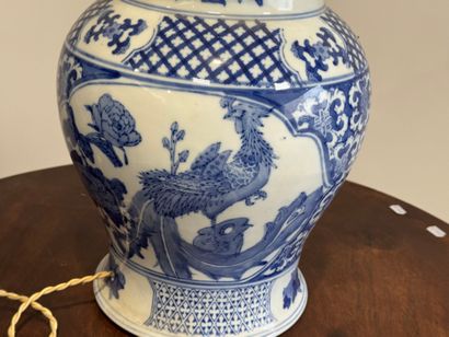 ASIA XXth.
Blue and white porcelain covered...