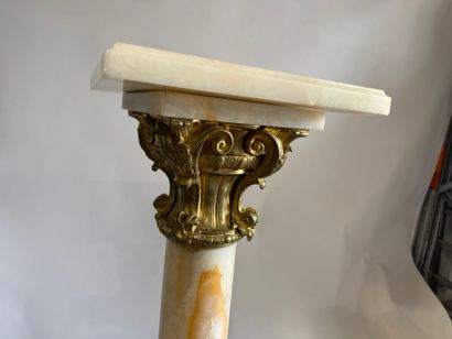 Onyx and chased ormolu column.
114 x 32 x...