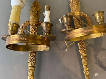 Lacquered metal and gilt bronze chandelier...