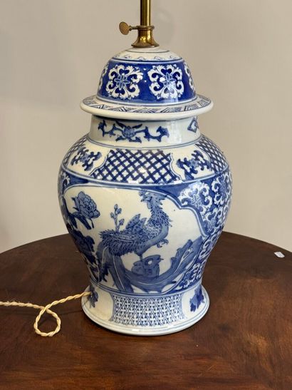 ASIA XXth.
Blue and white porcelain covered...