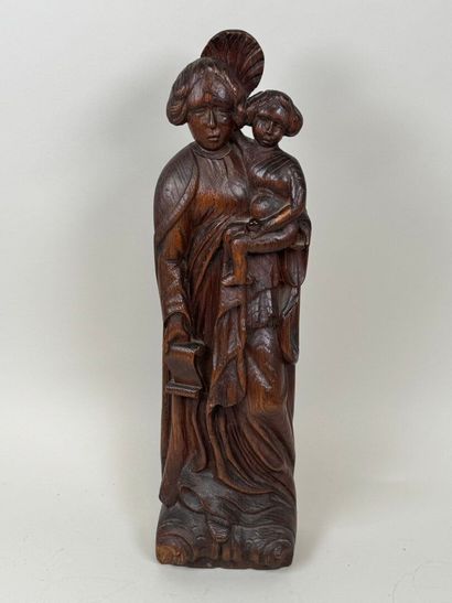 École, XIXe.
Vierge à l'Enfant.
Grand sujet...