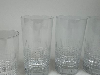 BACCARAT.
Modèle NANCY.
4 verres à orangeade...
