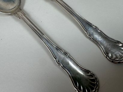 Silver cutlery 950/1000, Minerve hallmark,...