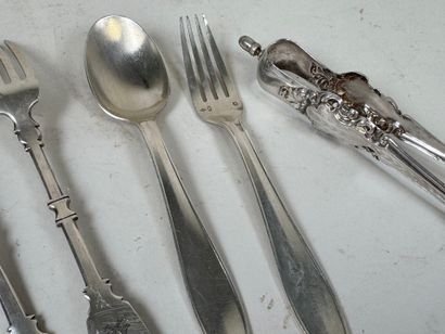 Lot in 950/1000 silver, Minerve hallmark,...