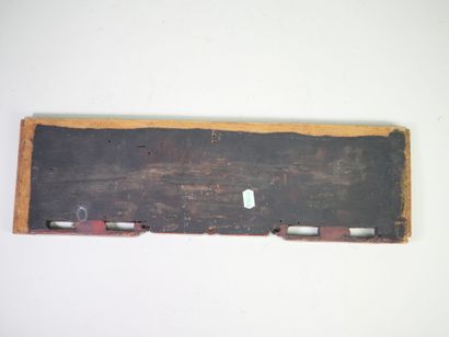 CHINE, XIXe.
Panneau rectangulaire en bois...