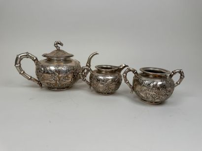 Foreign silver coffee or tea service including...