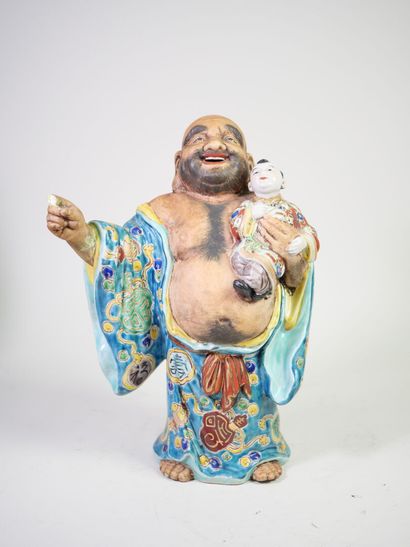 ASIE, XXe. 
Personnage de style Extrême-Orient...