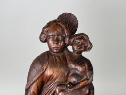 École, XIXe.
Vierge à l'Enfant.
Grand sujet...
