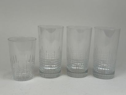 BACCARAT.
Modèle NANCY.
4 verres à orangeade...