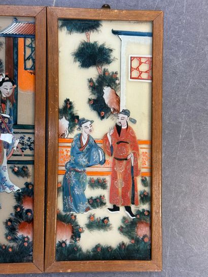 CHINE, fin XIXe-début XXe. 
Série de quatre...