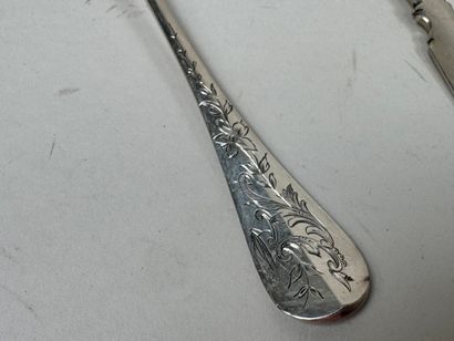 Lot in 950/1000 silver, Minerve hallmark,...