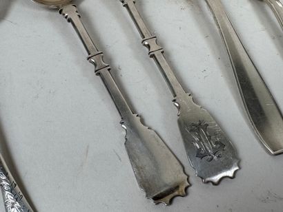 Lot in 950/1000 silver, Minerve hallmark,...