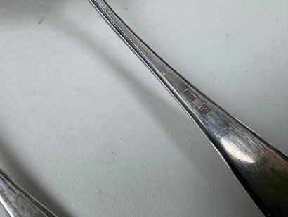 Set of 6 small spoons in silver 800/1000,...