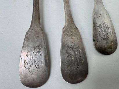 Lot in 950/1000 silver, Minerve hallmark,...