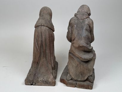 École, XIXe.
Personnages en prière.
Deux...
