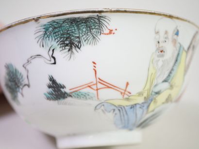 CHINE, vers 1900.
Bol en porcelaine blanche...