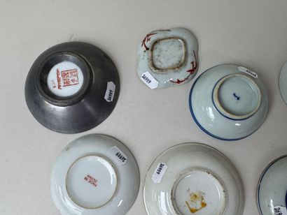 ASIE, XXe.
Collection de 8 coupelles ou vide-poches...