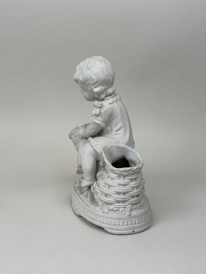 École, XXe.
Enfant aux paniers.
24 x 19 x...