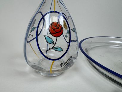 SEVRES.
Service à liqueur en verre à décor...