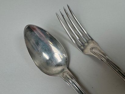 Silver cutlery 950/1000, Minerve hallmark,...