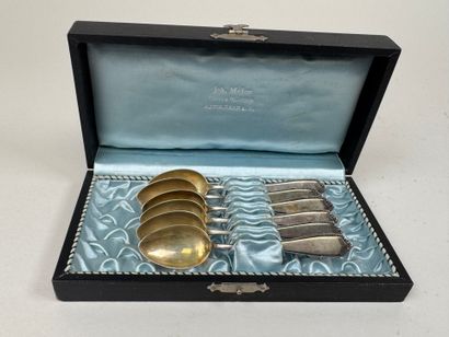 Set of 6 small spoons in silver 800/1000,...